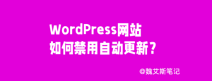 WordPress网站如何禁用自动更新？-Ferry资源网