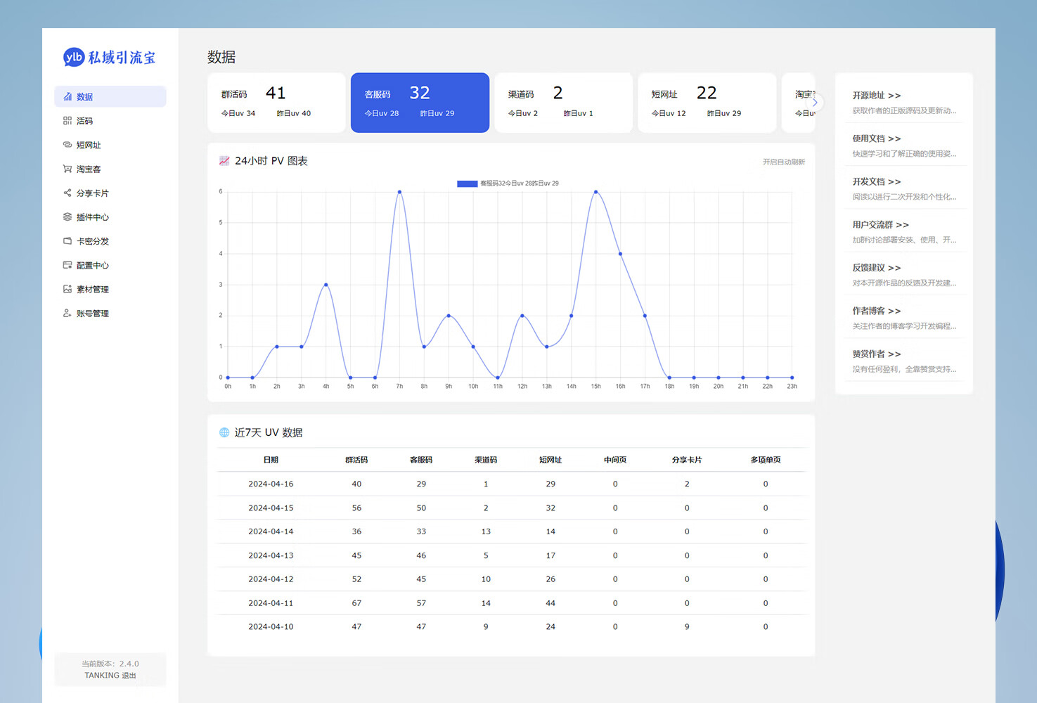 功能强大的私域引流宝PHP源码 活码+短链+分享卡片+多用户-Ferry资源网