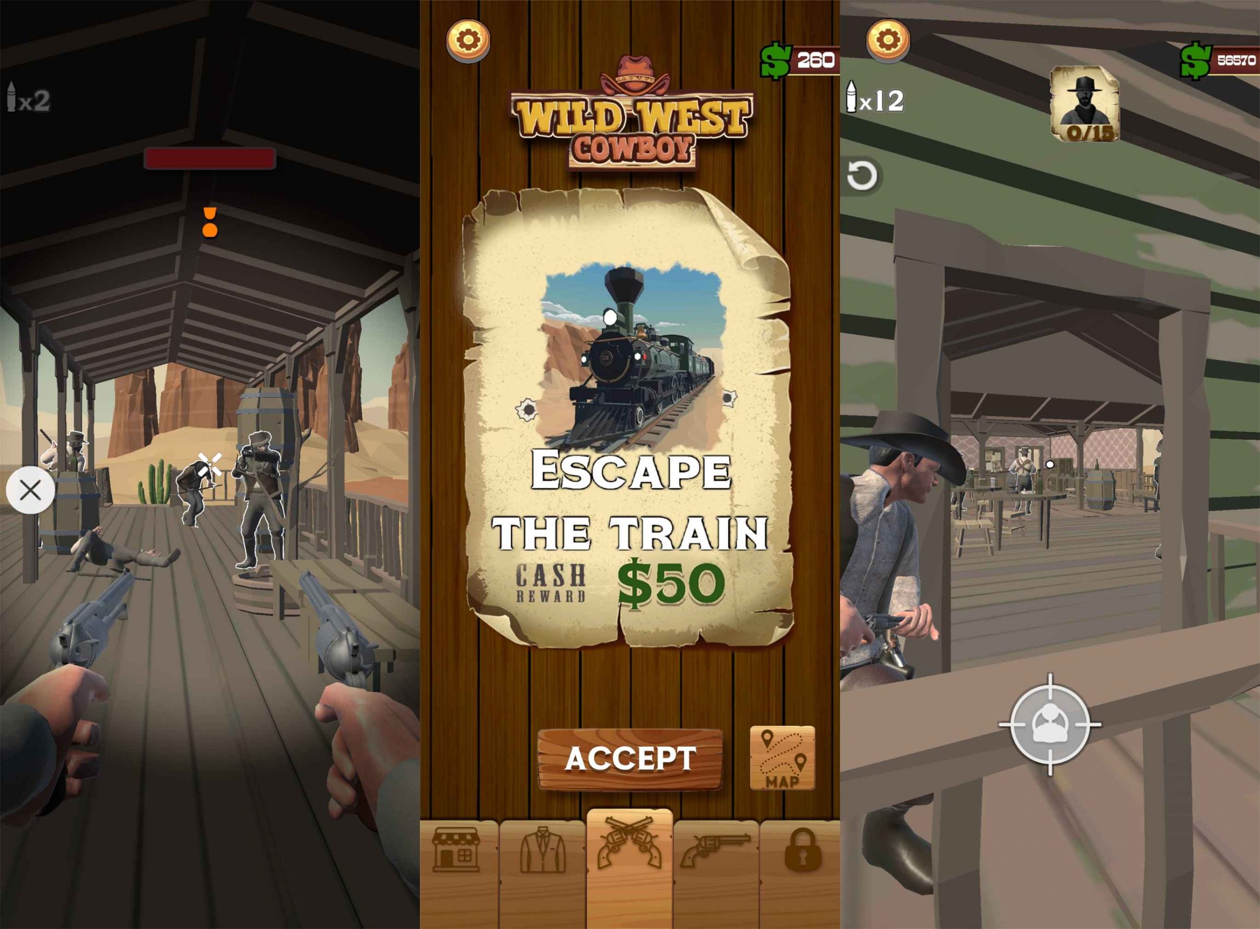 3D射击闯关游戏 狂野西部牛仔-Ferry资源网