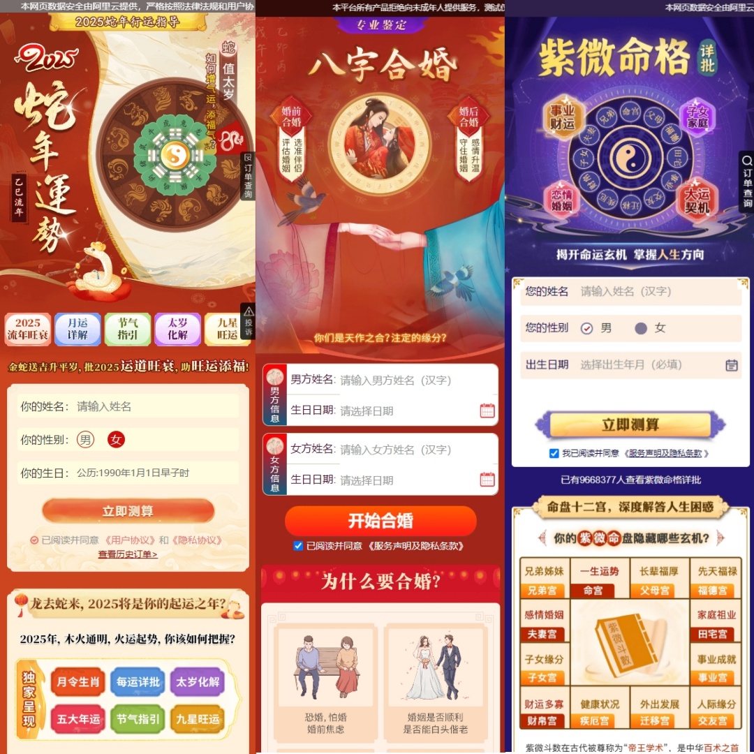 2025新版蛇年测算系统源码-Ferry资源网