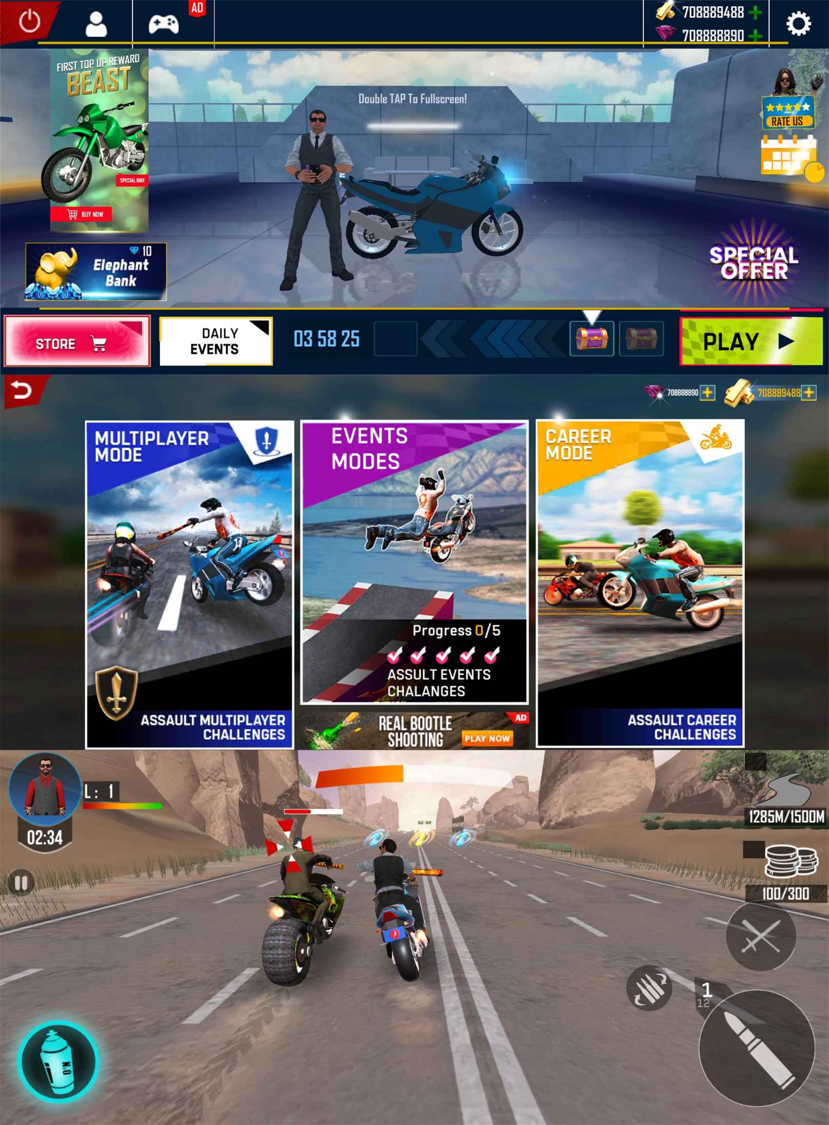 街机冒险闯关游戏 暴力摩托-Ferry资源网