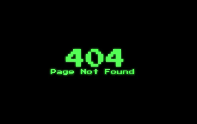 HTML黑色大气绿色发光字404错误页模板-Ferry资源网