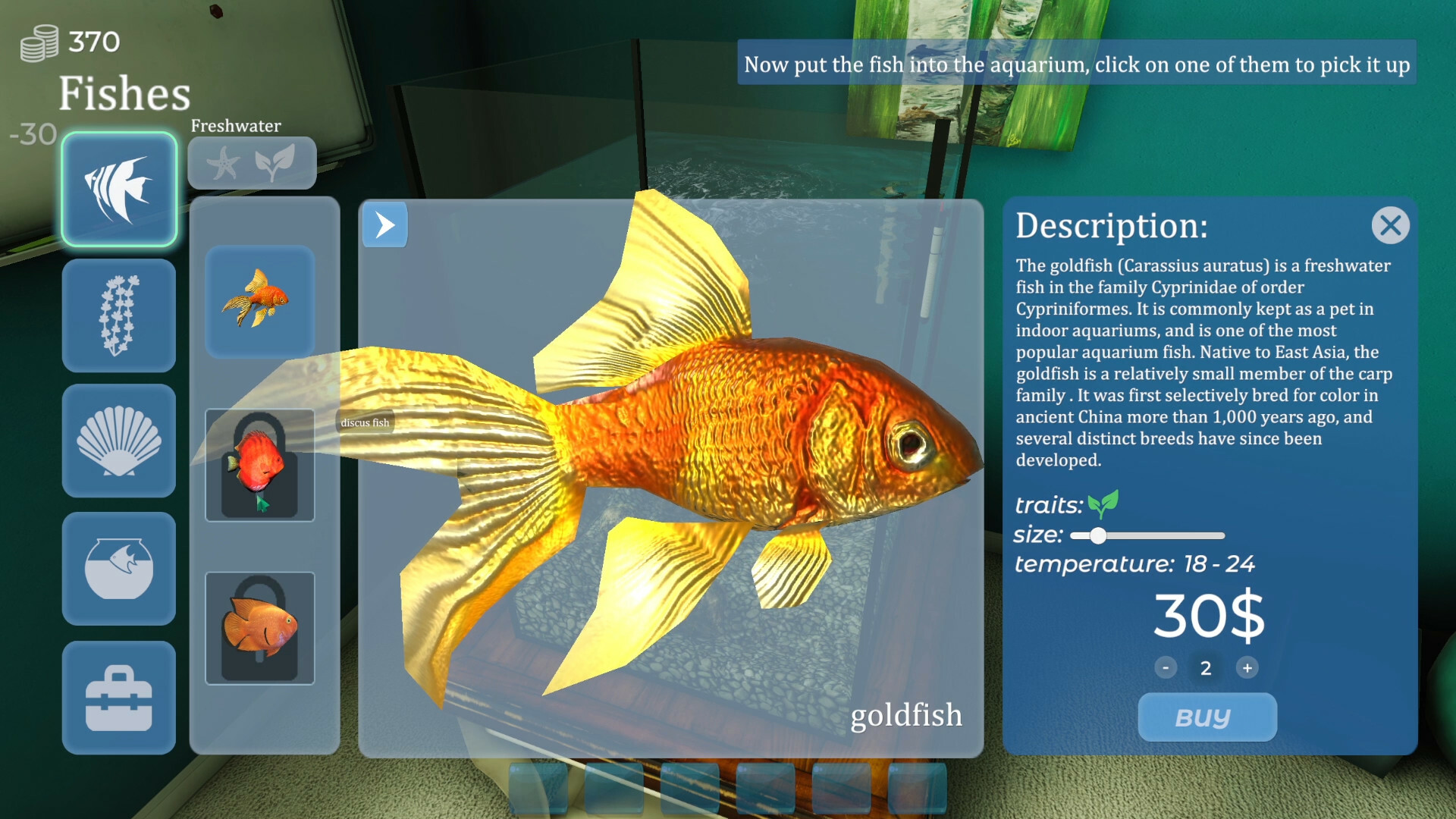 Aquarist – 建造水族馆，养鱼，发展你的事业！-Ferry资源网