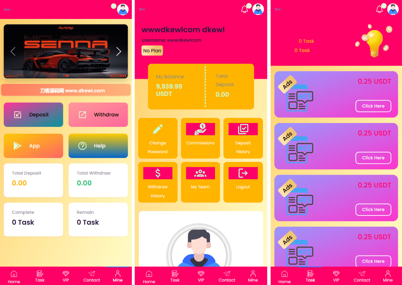 SENNA海外广告奖励投资理财源码/附详细教程-Ferry资源网