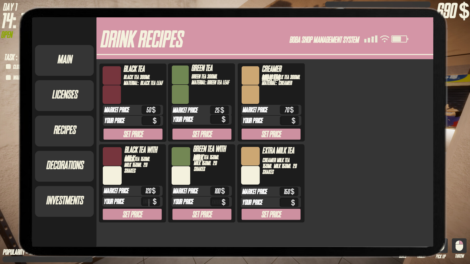 奶茶店模拟器/Boba Tea Shop Simulator